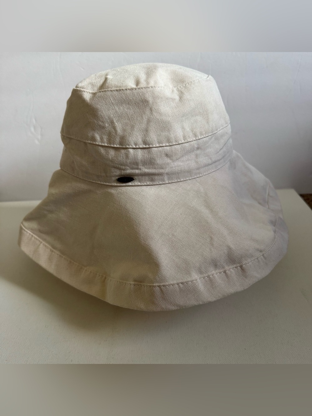 Scala Collezione UPF 50+ Cotton Big Brim Sun Hat Ivory Floppy Beach Resort OS - Picture 6 of 13
